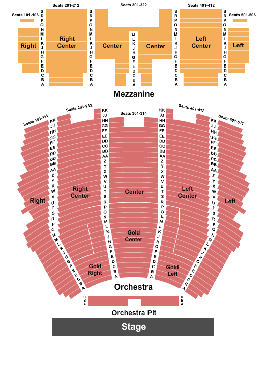 Centennial Hall Beauty and the Beast Seating Chart